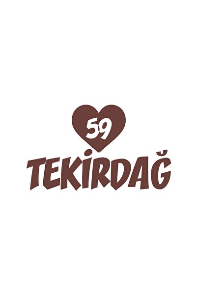 Reysa Tasarım ملصق سيارة على شكل قلب 59 Tekirdağ مقاس 17 × 17 سم بني