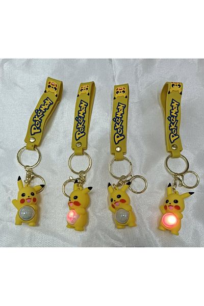 Wolawood Lighted Keychain Cute Mascot Cute Bag Accessory with 3D Figure Gift Tiny Toy Keychain