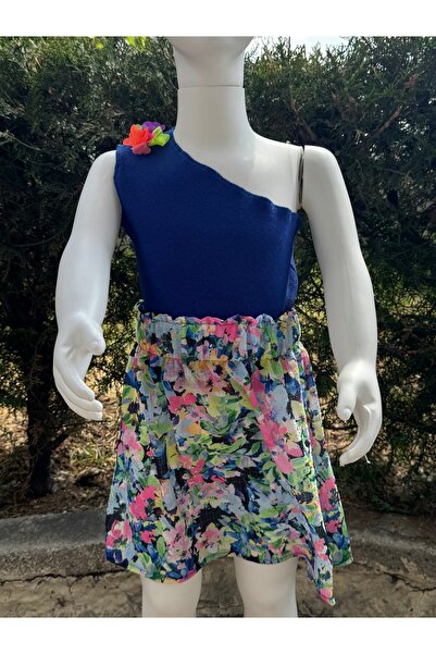 ÇAĞLA KURT Girls' Suit with One Shoulder Skirt