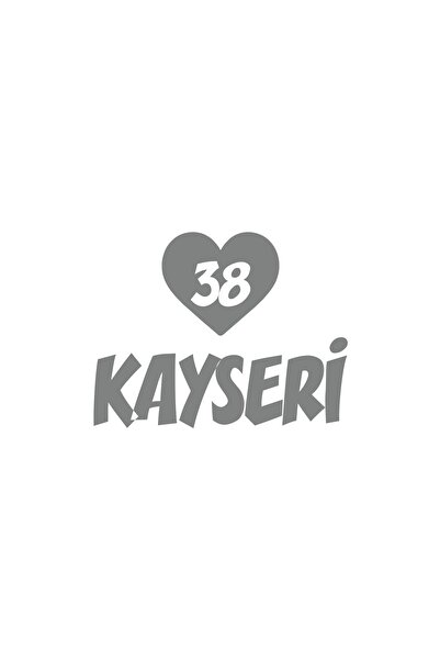 Reysa Tasarım ملصق سيارة كايسري 38 على شكل قلب مقاس 17x17 سم رمادي
