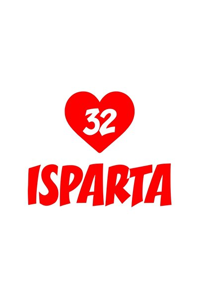 Reysa Tasarım Heart 32 Isparta Car Sticker 17X17 cm Red
