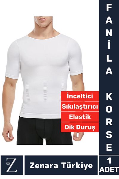 Zenara Special Production Gynecomastia Erect Posture Chest Belly Tightening Ultra Flexible Men's Undershirt Corset