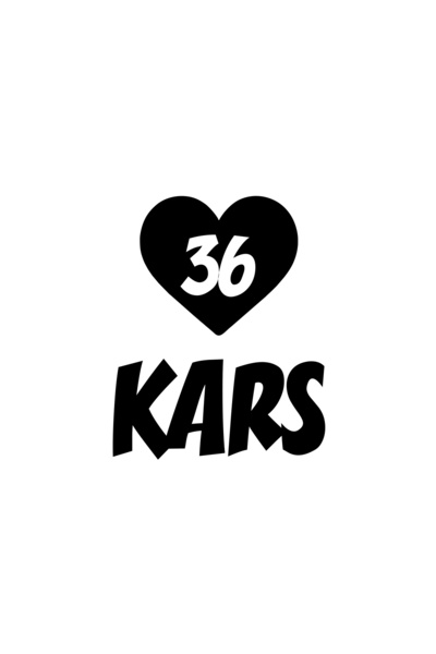 Reysa Tasarım Kalpli 36 Kars Araba Sticker 17x17 Cm Siyah