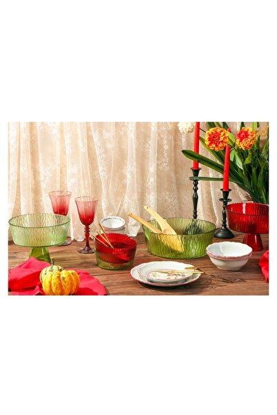 Porland Magnalia Red Bowl 6 Pcs 16cm