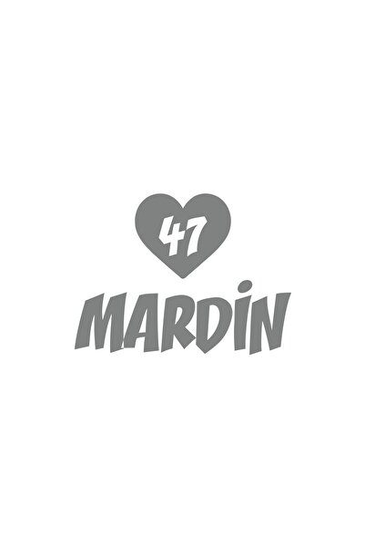 Reysa Tasarım Heart 47 Mardin Car Sticker 17X17 cm Gray