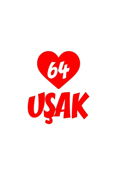 Reysa Tasarım ملصق سيارة على شكل قلب 64 خادم مقاس 17 × 17 سم باللون الأحمر