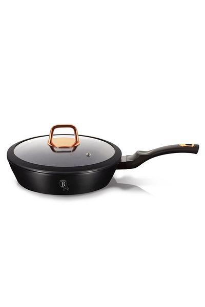Berlinger Haus Deep frying pan with lid 24 cm Black Rose Collection