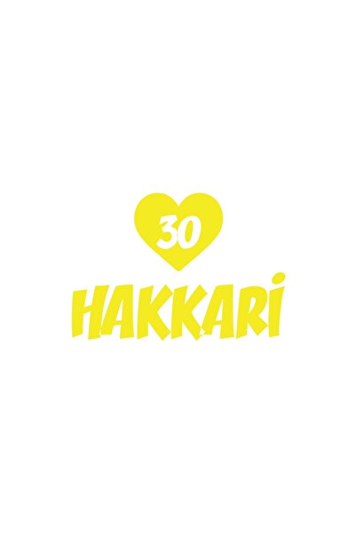 Reysa Tasarım Heart 30 Hakkari Car Sticker 17X17 cm Yellow