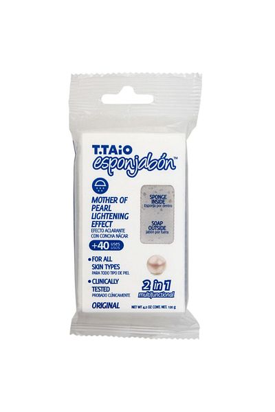 Esponjabon 2 in 1 Bath sponge and built-in soap, with Mother of Pearl, illuminating effect, Esponjabon, 120 gr