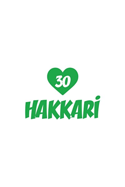 Reysa Tasarım Heart 30 Hakkari Car Sticker 17X17 cm Green