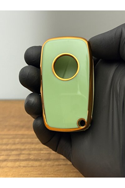 Mavi Keys Husă Nano de protecție pentru telecomandă din silicon cu 3 butoane, compatibilă cu Fiat Fiorino, Linea – Culoare verde