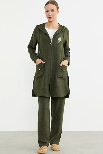 KARAKAŞ Sementa 76473 large size linen look triple set