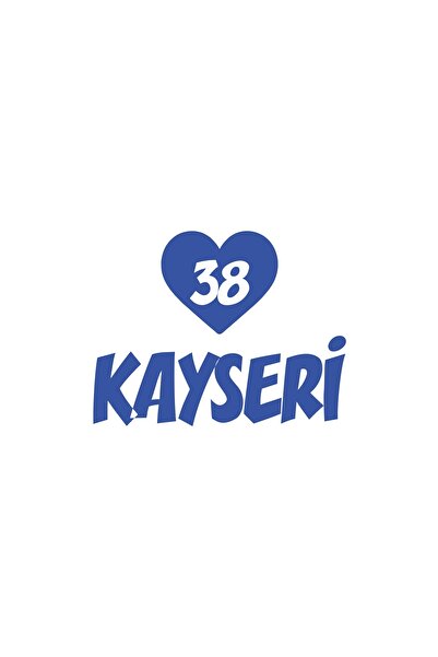 Reysa Tasarım ملصق سيارة كايسي 38 على شكل قلب مقاس 17 × 17 سم باللون الأزرق