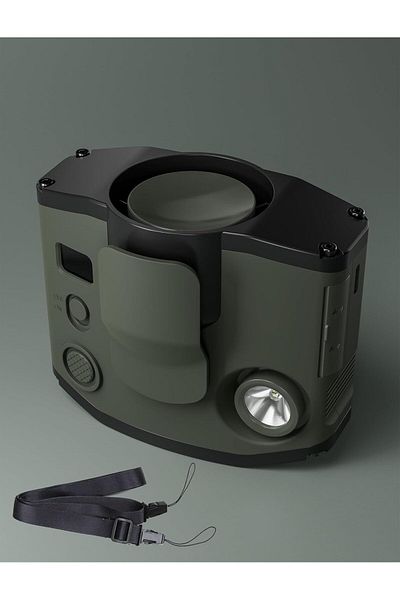 Generic Portable Waist Clip Fan with LED Display and Light
