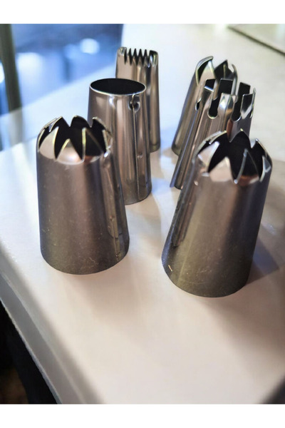 EMPA A V M 6 adet büyük boy krema torbası ucu tırtıl kurabiye kalıbı aparatı