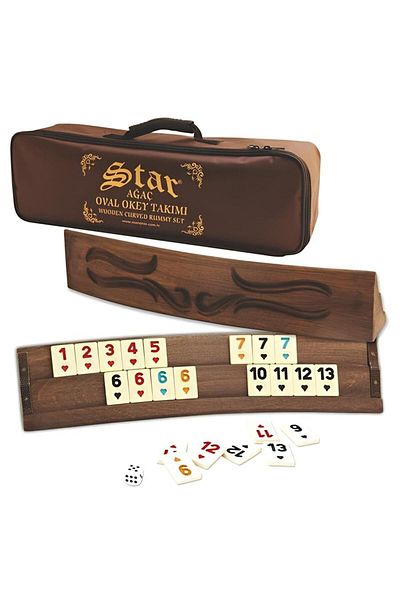playzone CARVED TREE OVAL OKEY SET