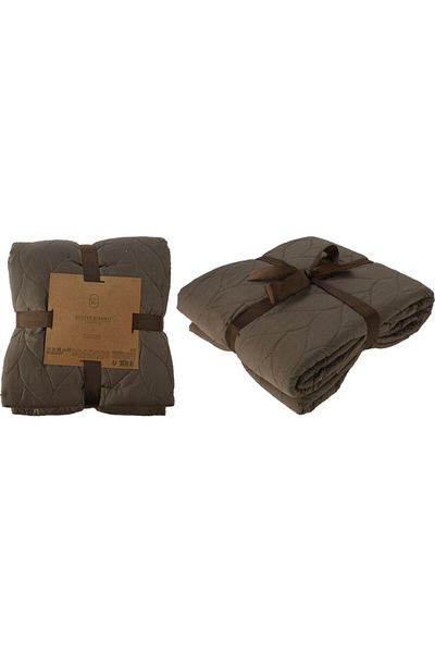 Excellent Houseware Quilted blanket 200 x 220 cm PREMIUM brown