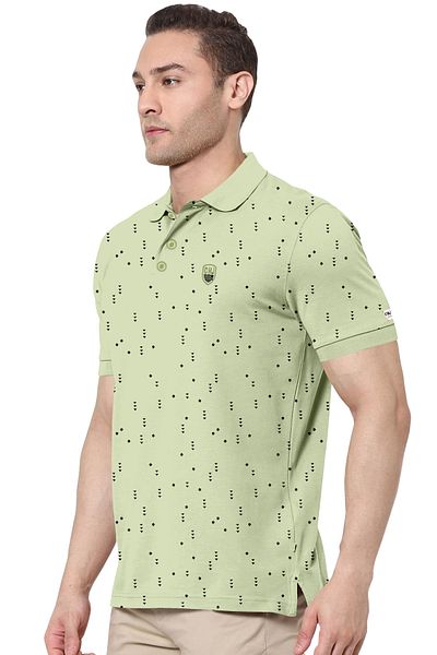 COLOR HUNT 100% Cotton Mens Collar Neck T- Shirt with Treding Prints