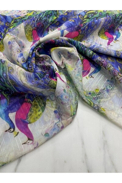 ipekkumaş فستان شيفون لامع منقوش مع تنورة وقميص شال يباع حسب قطع منتجاتنا 1 ق...