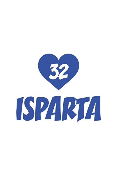 Reysa Tasarım Heart 32 Isparta Car Sticker 17X17 cm Blue