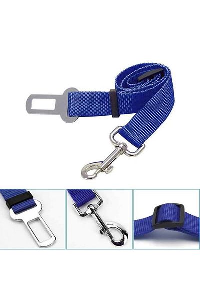Ropet Lesa centura de siguranta auto pentru caini, pisici, 40-70cm/2.5cm, Albastru
