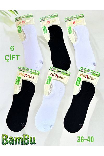 MYS GRUP TEKSTİL Unisex 6-Piece Bamboo Scented Soft Sweatproof Seamless Comfortable Sneaker Socks (Dündar/0652)