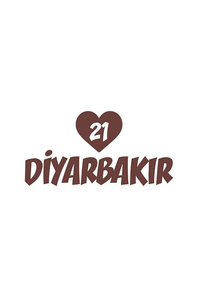 Reysa Tasarım Heart 21 Diyarbakır Car Sticker 17X17 cm Brown