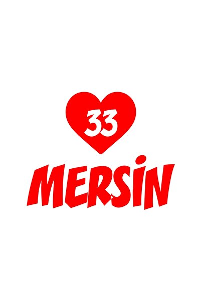 Reysa Tasarım ملصق سيارة على شكل قلب 33 ميرسين مقاس 17x17 سم باللون الأحمر