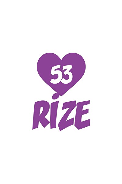 Reysa Tasarım ملصق سيارة على شكل قلب 53 ريز مقاس 17x17 سم أرجواني