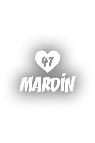 Reysa Tasarım Heart 47 Mardin Car Sticker 17X17 cm White