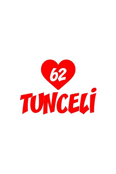 Reysa Tasarım Heart 63 Şanlıurfa Car Sticker 17X17 cm Red