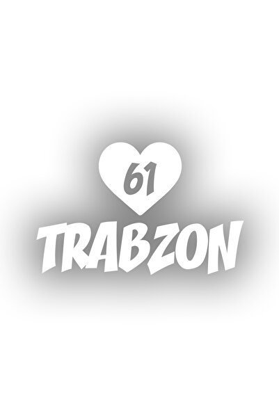 Reysa Tasarım ملصق سيارة على شكل قلب 61 ترابزون مقاس 17x17 سم باللون الأبيض