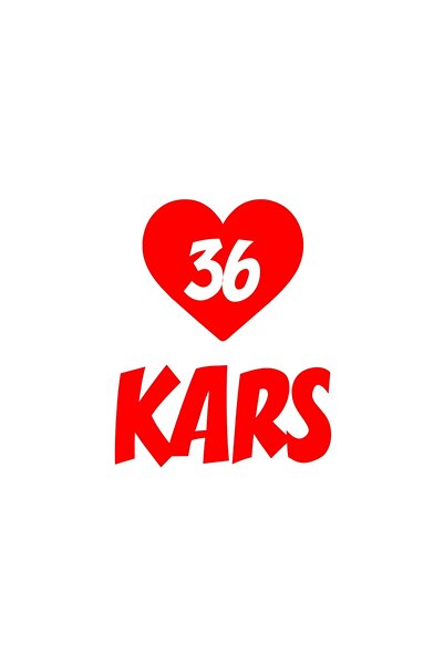 Reysa Tasarım ملصق سيارة كارز 36 على شكل قلب مقاس 17x17 سم باللون الأحمر