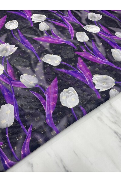 ipekkumaş فستان شيفون لامع منقوش مع تنورة وقميص شال يباع حسب قطع منتجاتنا 1 قطعة 1 متر