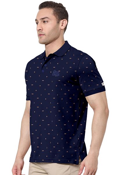 COLOR HUNT 100% Cotton Mens Collar Neck T- Shirt with Treding Prints