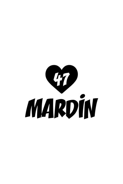 Reysa Tasarım Heart 47 Mardin Car Sticker 17X17 cm Black