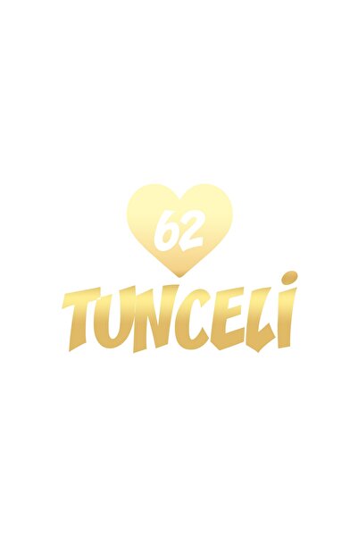 Reysa Tasarım Heart 63 Şanlıurfa Car Sticker 17X17 cm Gold