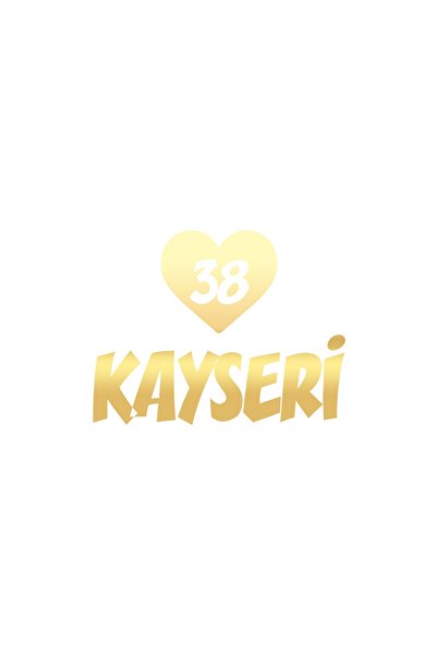 Reysa Tasarım ملصق سيارة كايسي 38 على شكل قلب مقاس 17x17 سم ذهبي