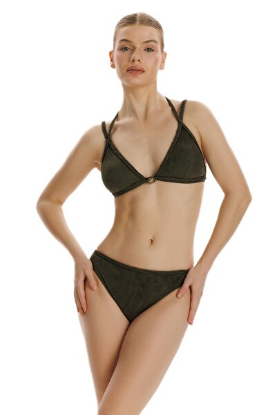 ZEKİ Zeki Yeşil Aksesuar Detaylı Bikini Takımı