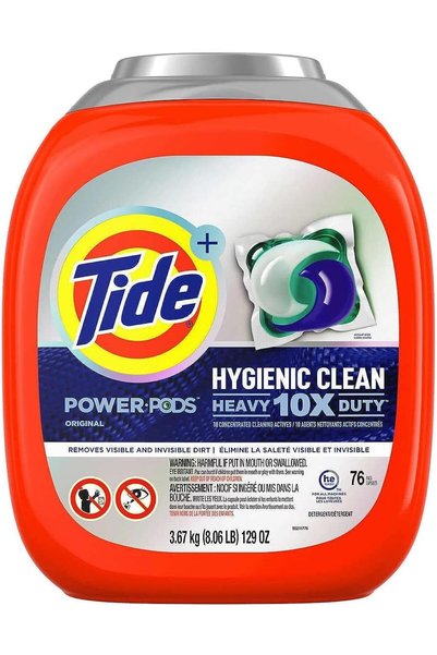 Tide Pods 76 pacs, Heavy Duty 10 X Power Pods, Hygienic Clean High efficiency...