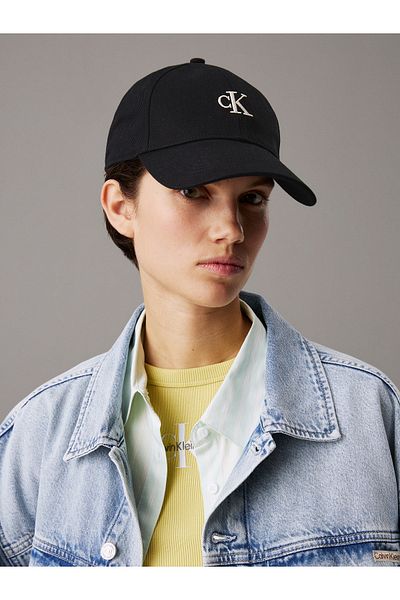 Calvin Klein Calvin Klein Women Black Monogram Embroidery Cap