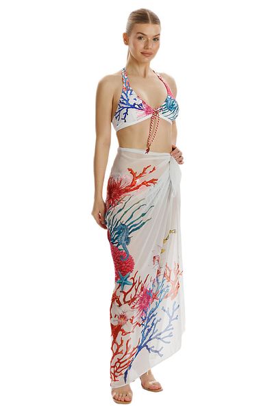 ZEKİ Clever Patterned Chiffon Pareo