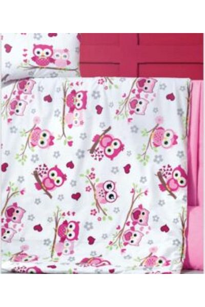 Sabaev Textile material, 100% natural cotton, width 240 cm, Owls pattern