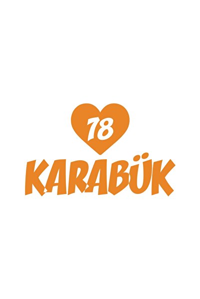 Reysa Tasarım ملصق سيارة على شكل قلب 78 كارابوك مقاس 17x17 سم برتقالي