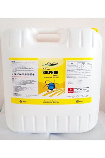 PLANTTECH PRO SULPHUR 800 SC (20 LT)-Toprak pH Düzenleyicisi-Sıvı Kükürt