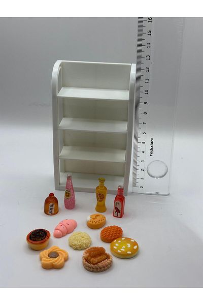 LavinTheMavi Doll House, Miniature Toy Food, Drink Accessory and Rack - 13 Pieces
