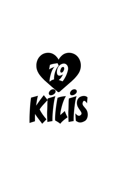 Reysa Tasarım ملصق سيارة كالي 79 كيليس على شكل قلب مقاس 17 × 17 سم باللون الأسود