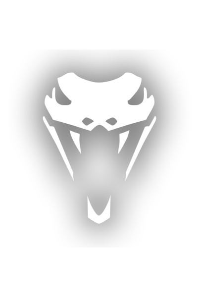 Reysa Tasarım ملصق سيارة على شكل رأس ثعبان مقاس 17 × 17 سم باللون الأبيض