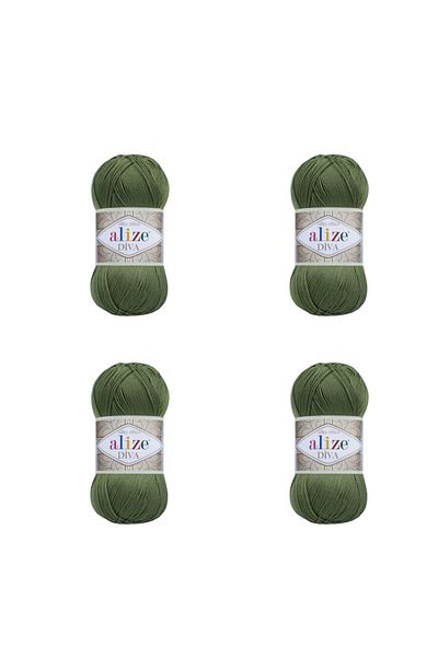 Alize 4 Pieces Diva - 79 - Mercerized Thin Thread Bikini Bustier Blouse Knitting Thread Knitting Crop Models