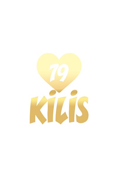 Reysa Tasarım ملصق سيارة كالي 79 كيليس على شكل قلب مقاس 17x17 سم ذهبي